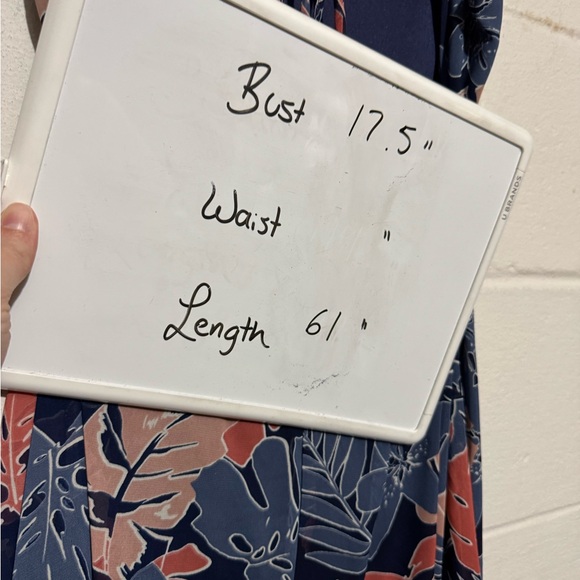 Lulus Fragrant Blooms Navy Blue floral Print Maxi Dress Small Wedding Guest - Picture 6 of 7